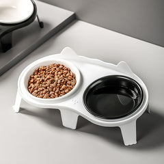 Cat Food Ceramic Bowl Double Bowl
