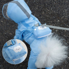 Pet Dog Raincoat Full-cover With Pull