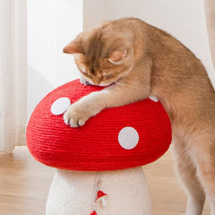 Mushroom Cat Scratching Post Sisal Rope Cat Toy