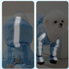 Pet Dog Raincoat Full-cover With Pull