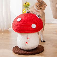 Mushroom Cat Scratching Post Sisal Rope Cat Toy