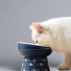 Japanese Style Cat Bowl Ceramic Waterer