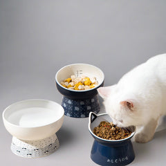 Japanese Style Cat Bowl Ceramic Waterer