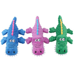 Crocodile Pet Dog Squeaky Crinkle Paper Plush Toy