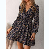 Floral Ruffled Puff Sleeve Dress