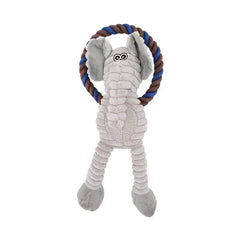 Pet Dog Rope Ring Plush Squeaky Toys