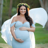 Off Shoulder Maxi Maternity Gown