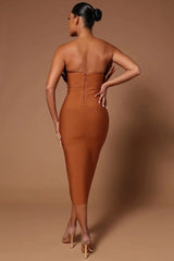 Olivia Feather Bandage Dress