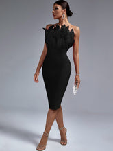 Olivia Feather Bandage Dress