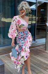 Olivira Ruffle Maxi Skirt Set