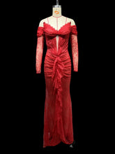 Overachiever Corset Maxi Dress- Red