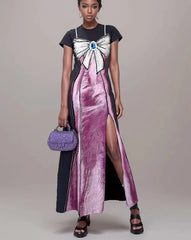 Pearl Bow Shirt Dress