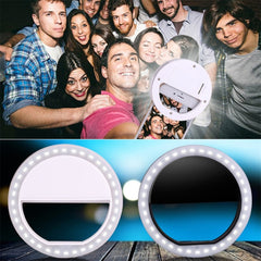 Portable Selfie LED Ring Flash Light