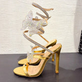 Rhinestone Butterfly Stiletto Heels