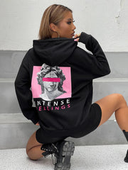 Intense Feeling Printed Womans Hoodie Street