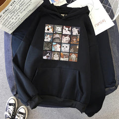 Hoody Hip Hop Crewneck Hoodies Oversized Fleece Pullovers
