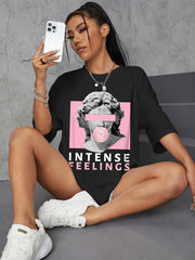 INTENSE FEELING Hip Hop Tees for Women