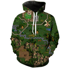 Men 3D Printed Heroes of Might and Magic Inspired Hoodie