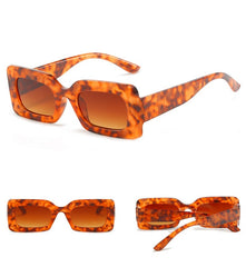 Rectangular Chunky Flared Sunglasses