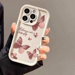 Liquid Silicone Case Butterfly Shockproof Cover
