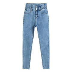 Super Elastic Retro Stretch Skinny Women's Pencil Jeans