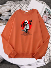 Japan Samurai Warrior With Saber Pullover Sweatshirts