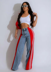 Mixed Feelings High Waisted Wide Leg Pants