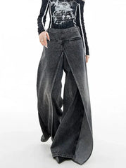 Go Off Layered Black Denim Jeans