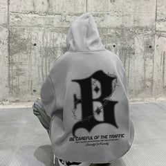 B Streetwear Hoodie For Men