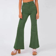 Classic Corduroy Cotton Jeans Women