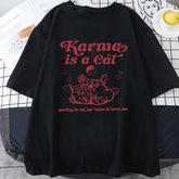 2024 Karma Is A Cat Taylor Midnights Album T-Shirt