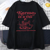 2024 Karma Is A Cat Taylor Midnights Album T-Shirt