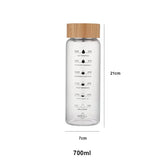 1000ml Large Capacity Glass Water Bottle Marker