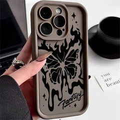 Butterfly Matting Soft Phone Case for iPhone