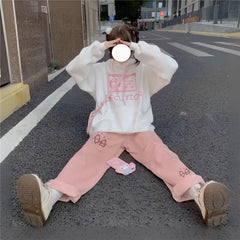 Chic Y2k Kawaii Japan Style Sweet Trousers High Waisted Fashion Pants