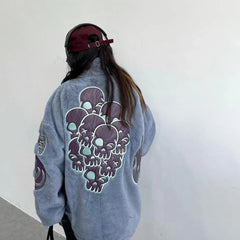 Women's Skull Casual Jacket for WInter