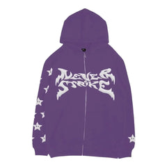 Men Letter Print High Street Hoodies