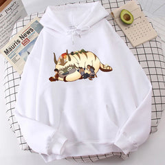 Avatar The Last Airbender Aang Appa Kawaii Cartoon Hoodies Harajuku