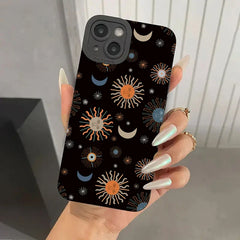 Celestial Elegance Moon Sun God Phone Case for iPhone