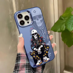 Case Cool Cartoon Fashion Skull Graffiti Color Laser Printing