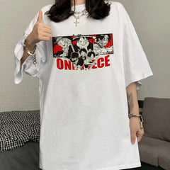 Japanese Anime Portgas·D· Ace Harajuku Manga Graphic T-shirt