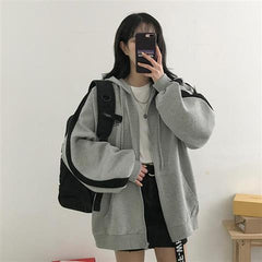 Hoodies Letter Print Funny Women Hooded Casual Loose Pullover Harajuku