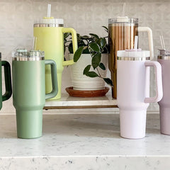 Stainless Steel Thermos Vacuum Cups with Handle Tumbler Termos Cup Coffee Mug