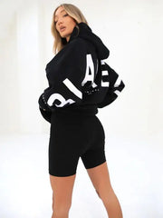 Y2K Grunge Loose Pullove Fleece Thickened Autumn Hoodie Streetwear