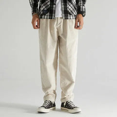 Autumn Winter New Cotton Corduroy Pants Solid Color Casual Safari