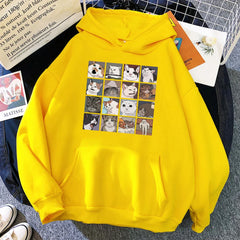 Hoody Hip Hop Crewneck Hoodies Oversized Fleece Pullovers
