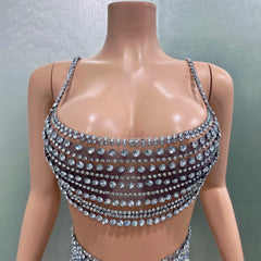 Shinning Diamond Mini Dress