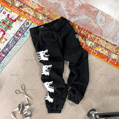 Y2K Retro Oversized Knit Men Pants Street Gothic Punk Style