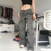 Cargo Pants Y2K Straight for Women Harajuku Vintage