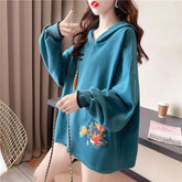 2024 New Spring and Autumn Vintage Literature and Art Print Panbuckle Loose Leisure